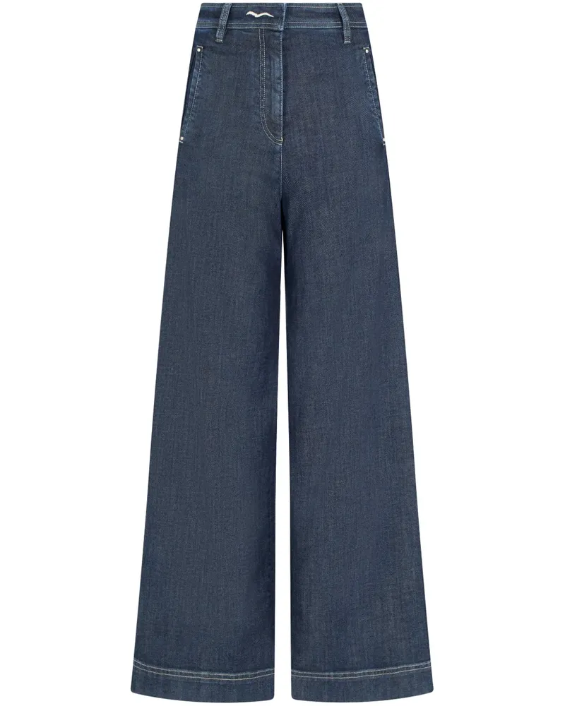 Giorgio Armani Jeans mit weitem Bein - Blau Blau
