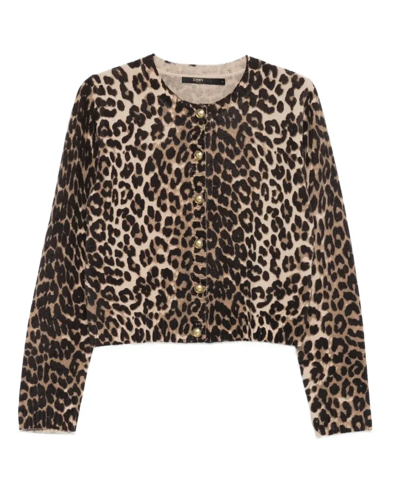 Seventy Cardigan mit Leoparden-Print - Braun Braun