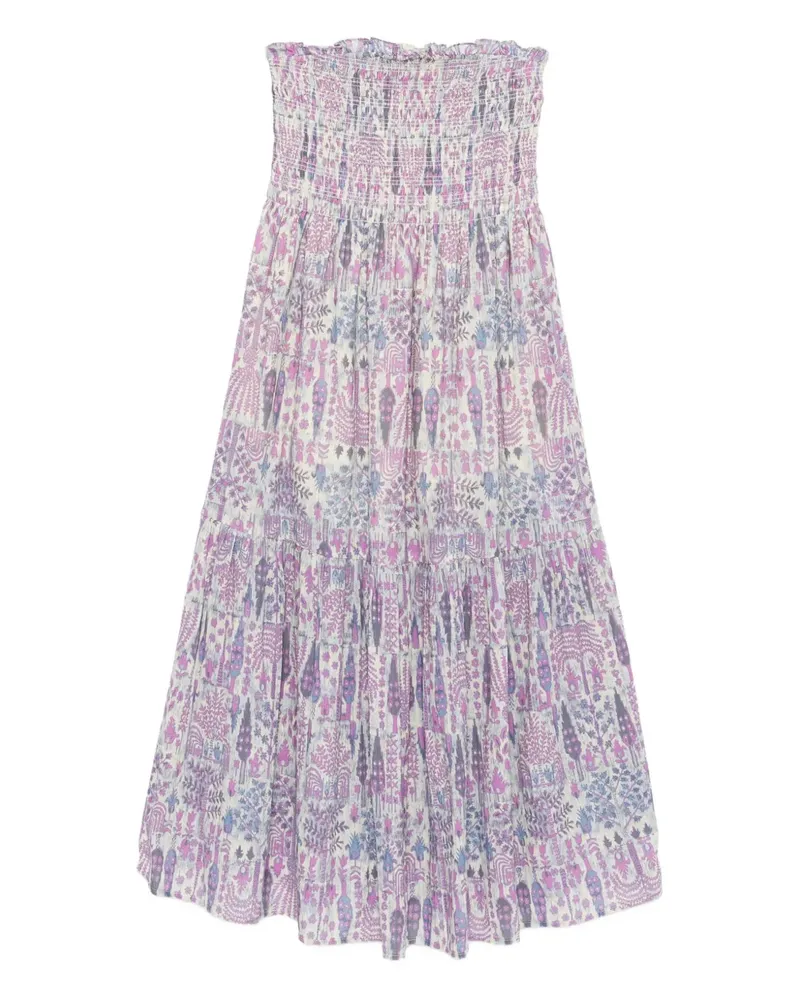 ba&sh Gesmoktes Piala Kleid mit Blumen-Print - Rosa Rosa