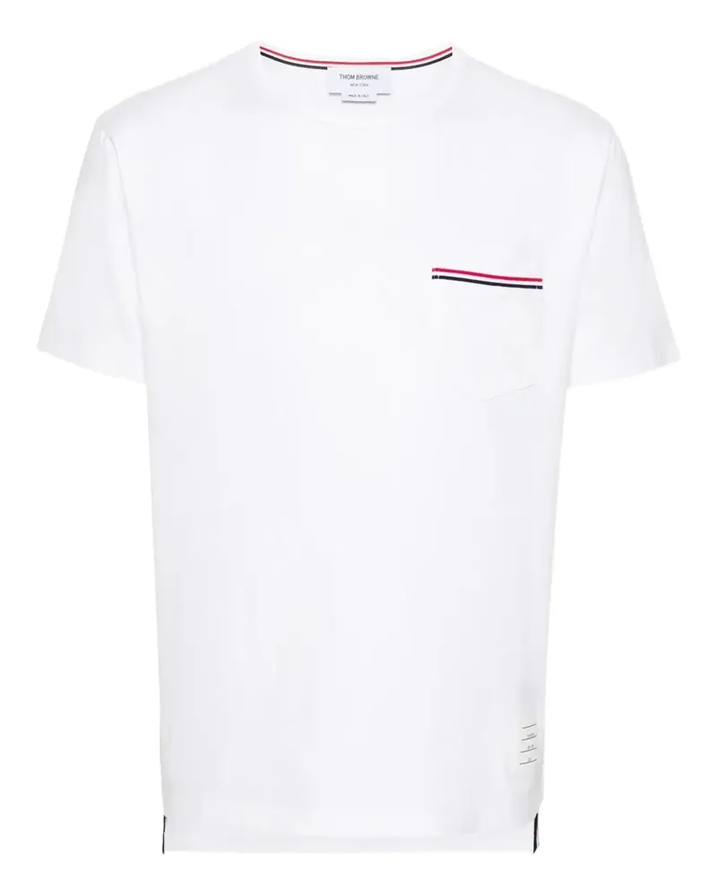 Thom Browne T-Shirt mit Taschendetail - Weiß Weiß