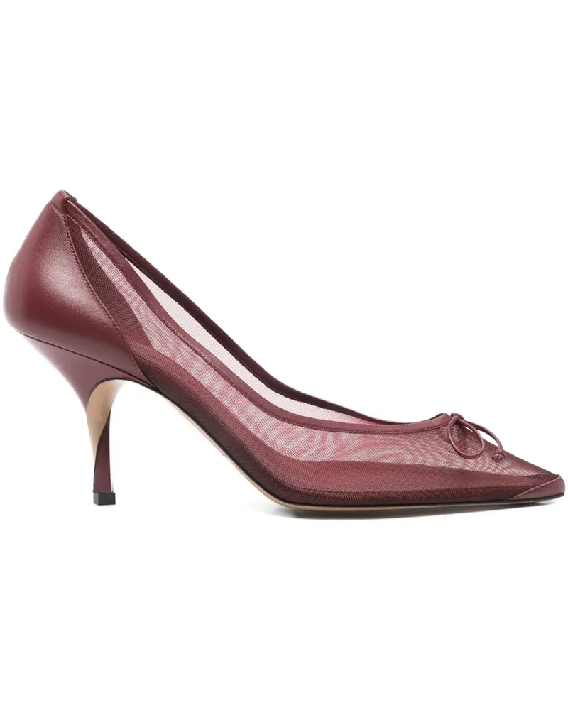 Jacquemus mesh bow pumps - Rot Rot