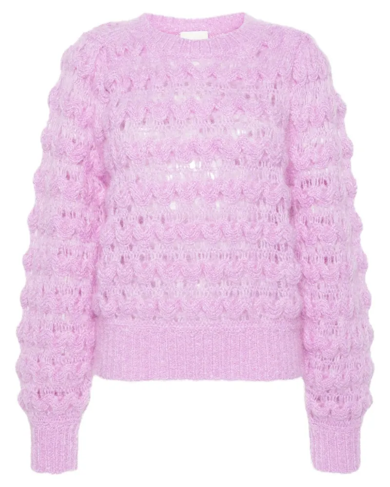 Isabel Marant Elvire Pullover mit Lochstrickmuster Violett