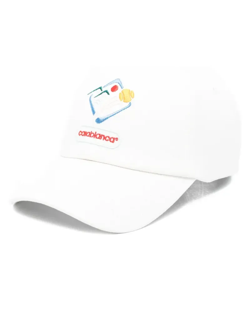 Casablanca Paris Baseballkappe mit Logo-Stickerei - Weiß Weiß