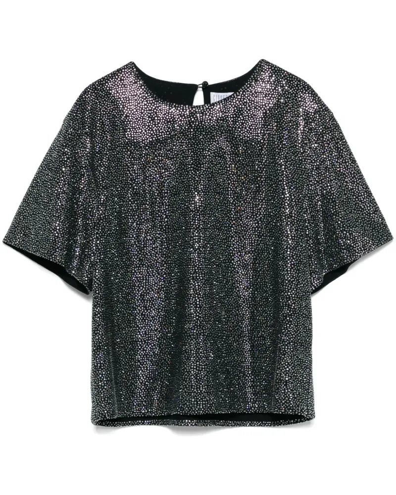 Giuseppe di Morabito T-Shirt mit Strassverzierung - Schwarz Schwarz