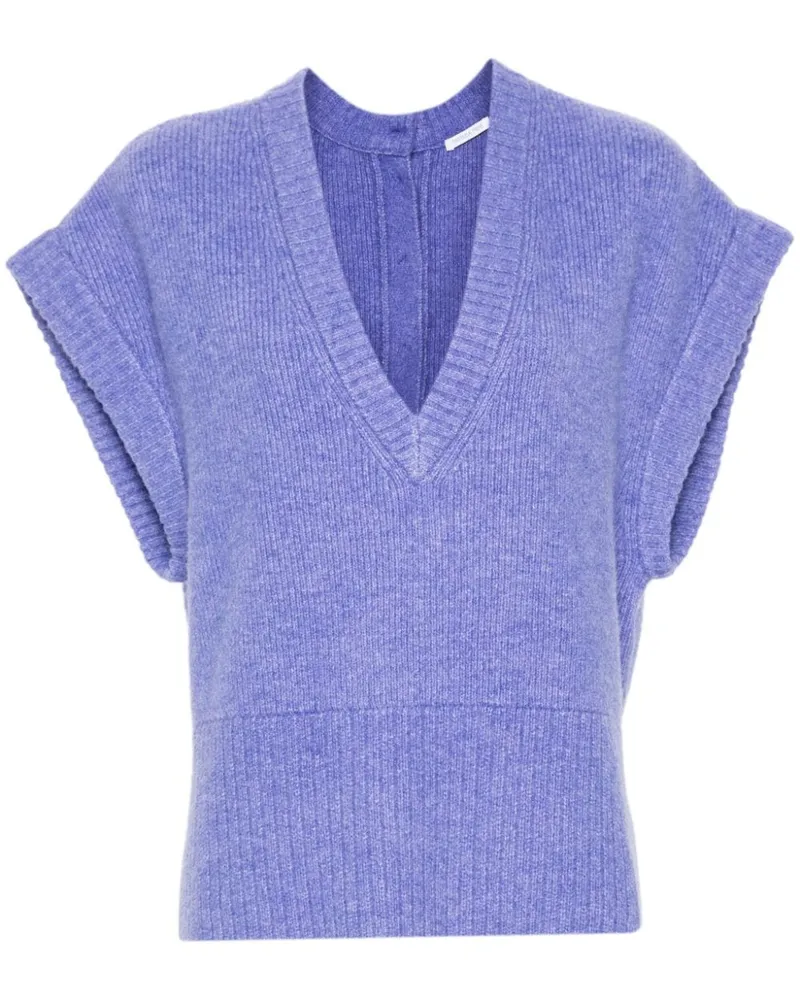 Patrizia Pepe Gerippter Pullunder - Blau Blau