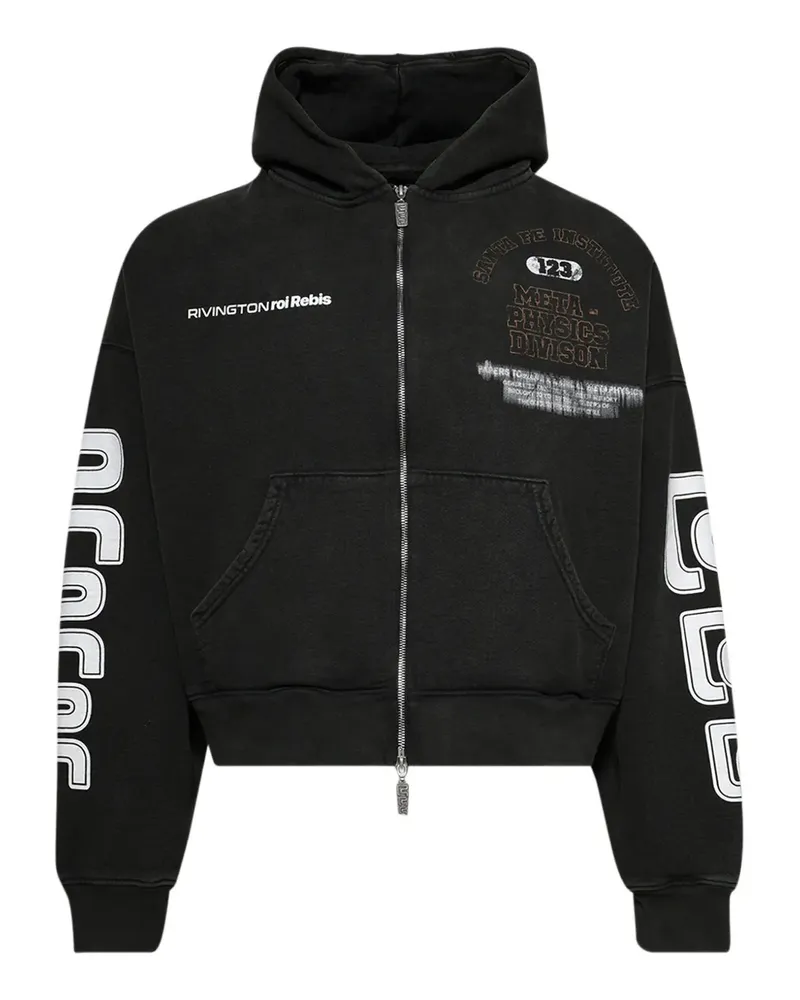 RRR123 Kapuzenjacke mit Reißverschluss - Schwarz Schwarz