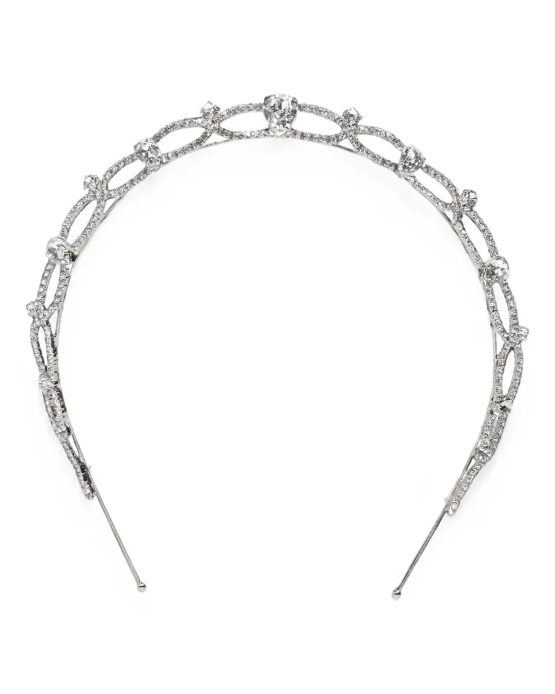Jennifer Behr Charlene Tiara mit Kristallen - Silber Silber