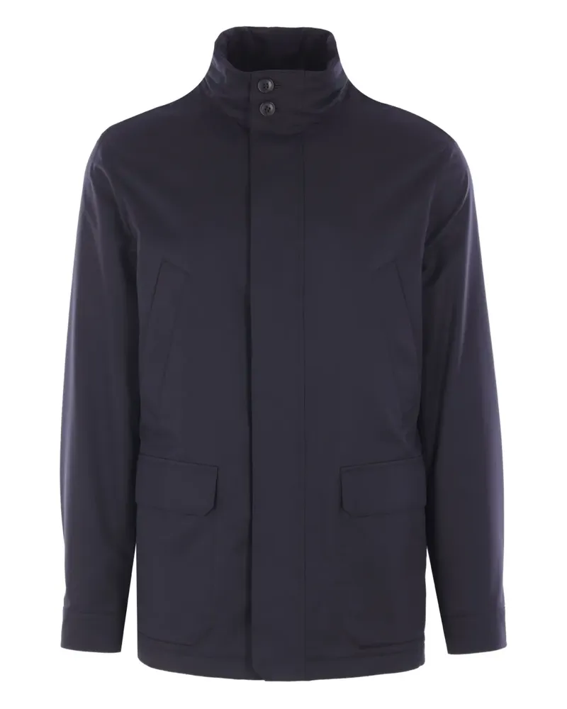 Ermenegildo Zegna Mantel mit Knopfverschluss - Blau Blau