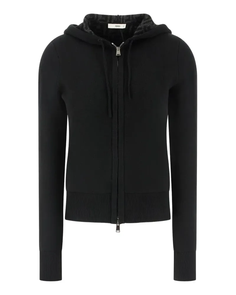 Fendi FF-logo hooded hoodie - Schwarz Schwarz