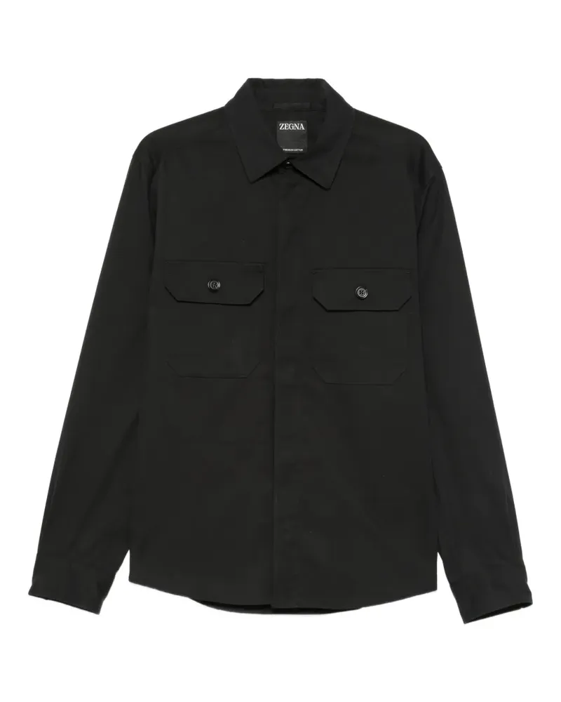 Ermenegildo Zegna flap-pocket overshirt - Schwarz Schwarz