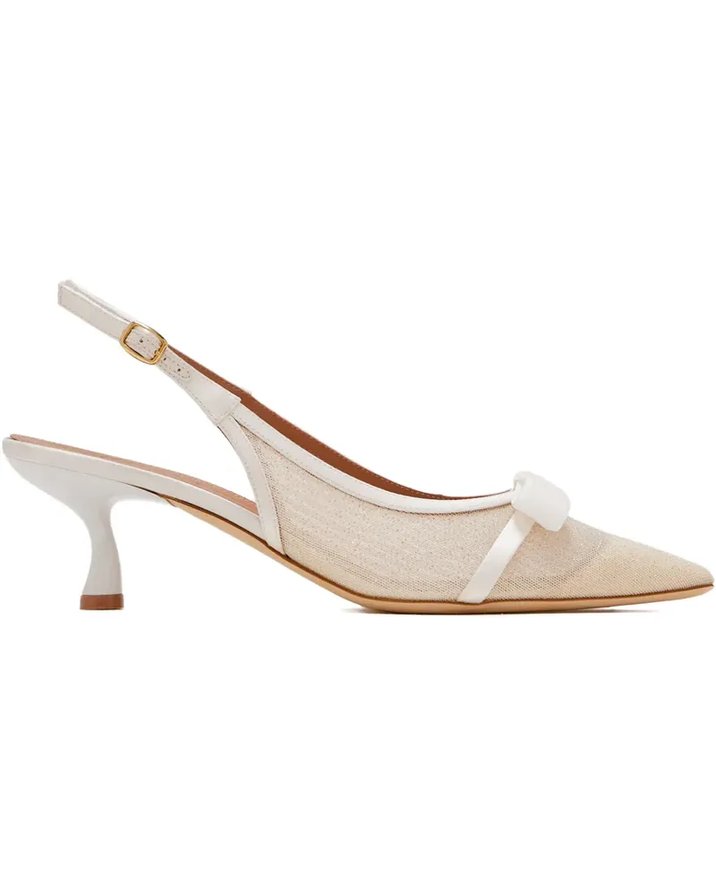 Malone Souliers Jama bow slingback pumps - Weiß Weiß