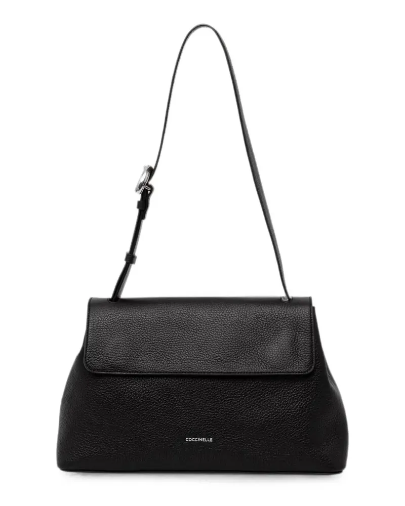 Coccinelle Tote Bag aus gekörntem Leder - Schwarz Schwarz