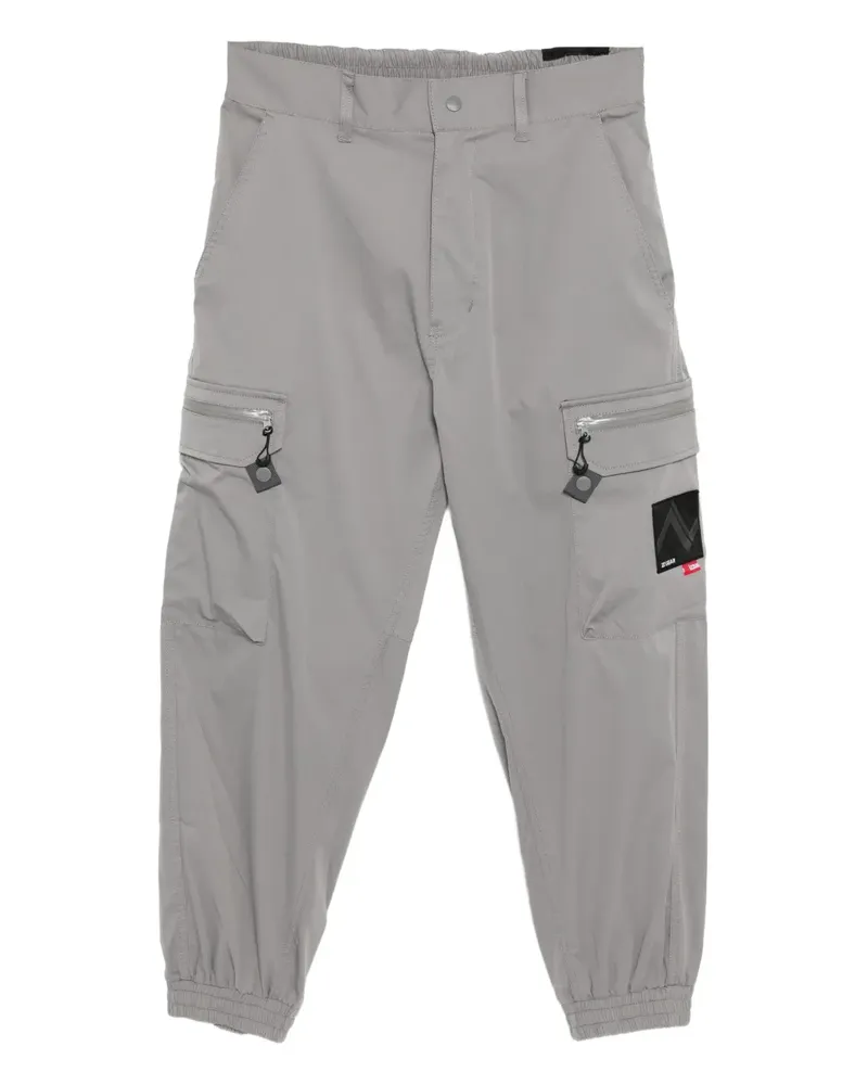 Izzue Hose mit Logo-Patch - Grau Grau