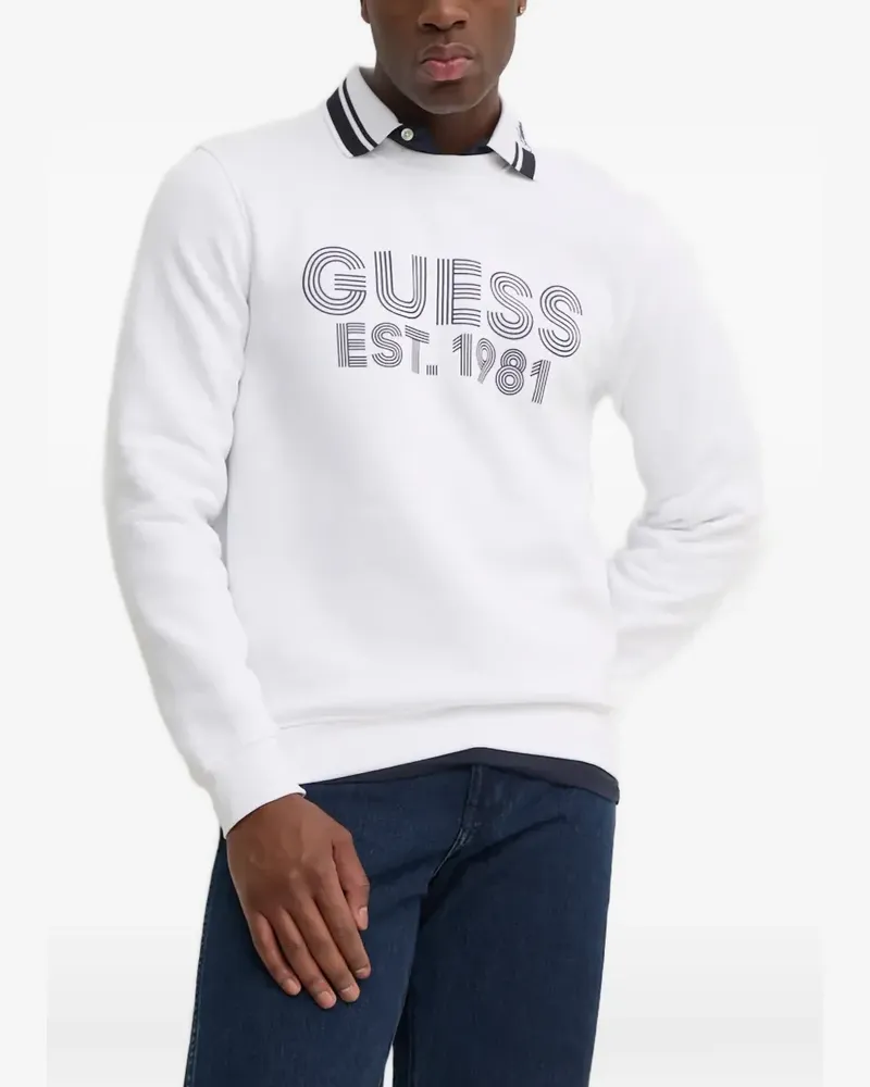 Guess Pullover mit Logo-Print - Weiß Weiß