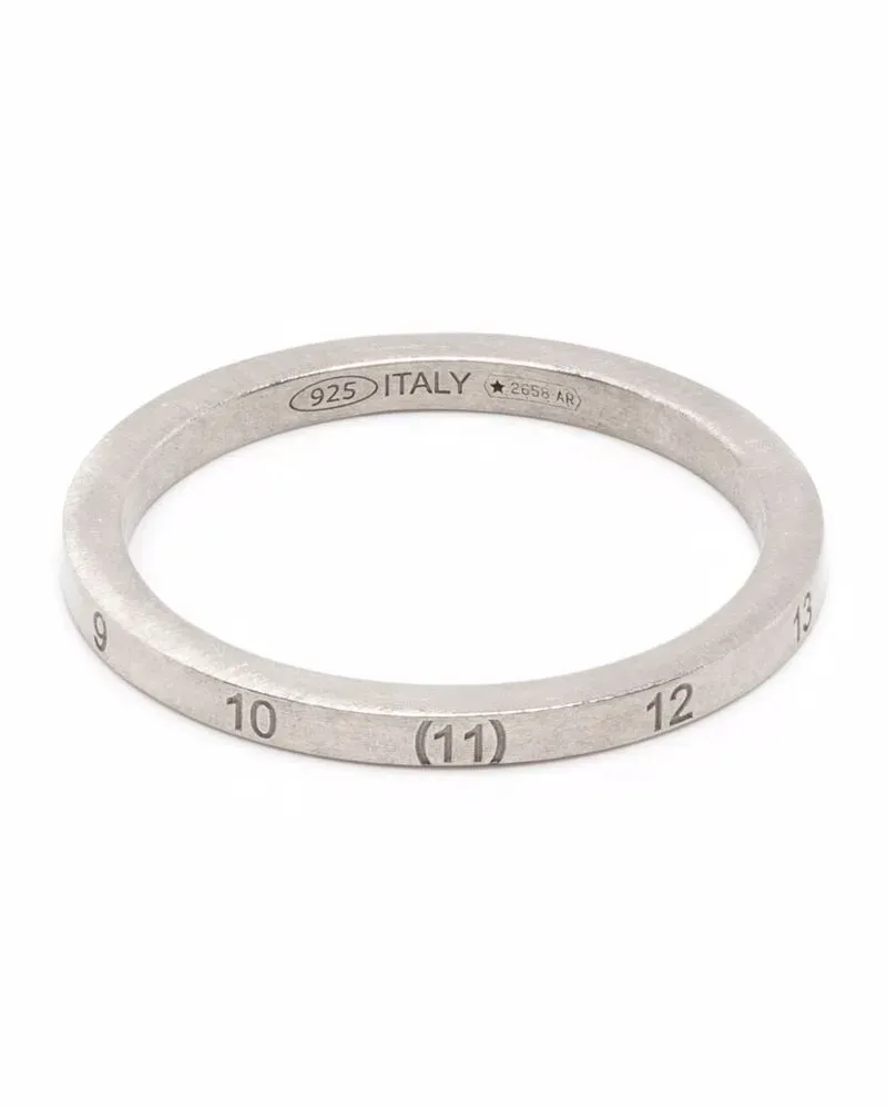 Maison Margiela Ring mit gravierten Nummern - Silber Silber