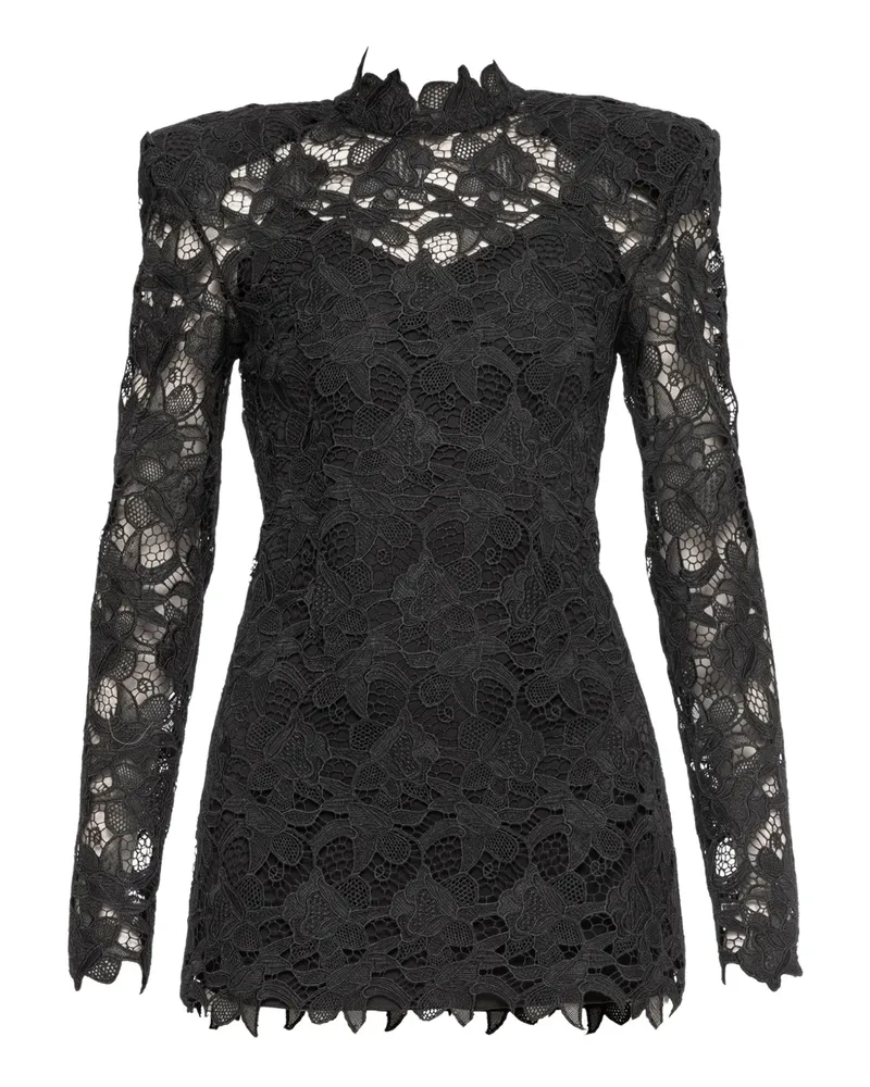 NISSA lace mini dress - Schwarz Schwarz