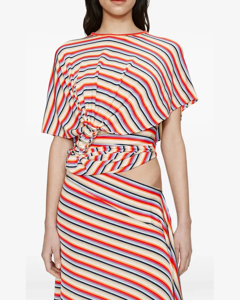 Christopher Esber Gestreifte Calypso Bluse - Nude Nude