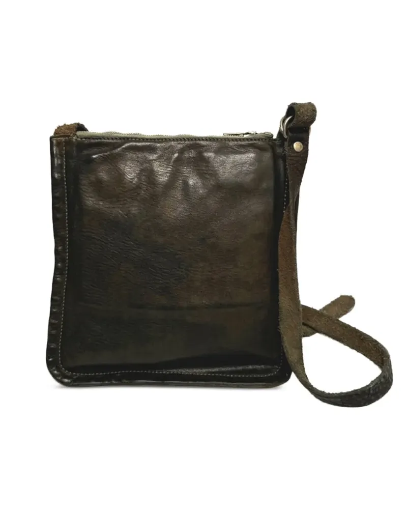GUIDI W4 leather shoulder bag - Grün Grün