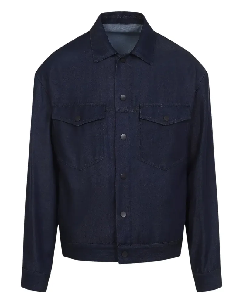 Giorgio Armani buttoned pocket jacket - Blau Blau