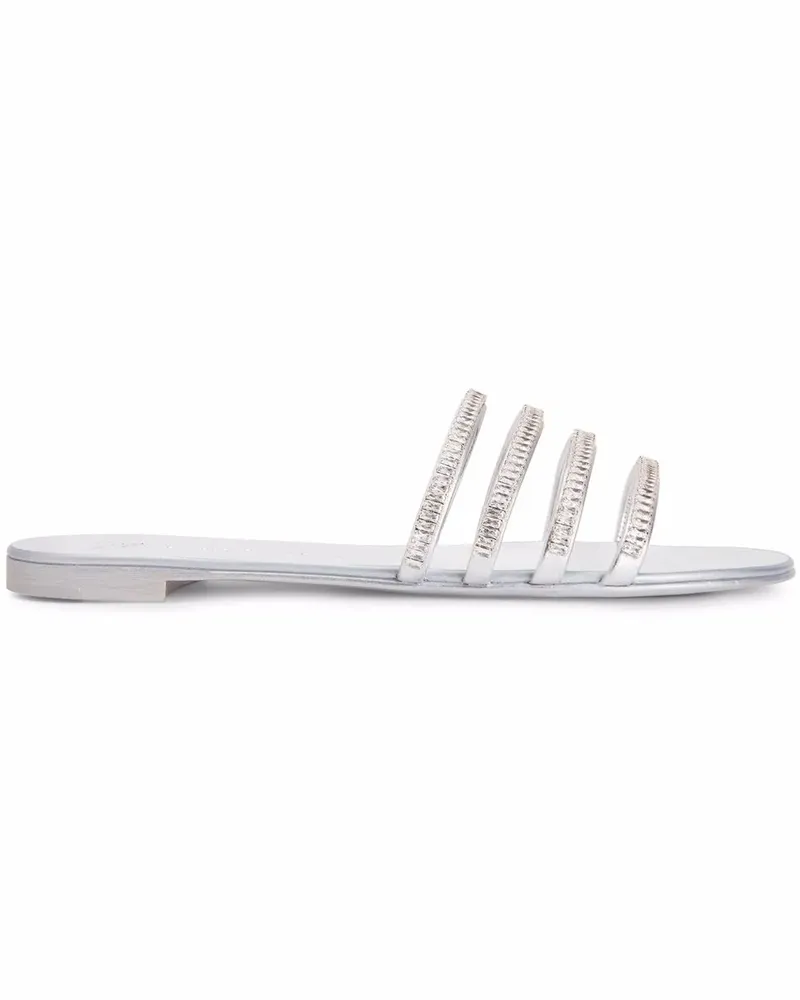Giuseppe Zanotti Iride Pantoletten - Silber Silber