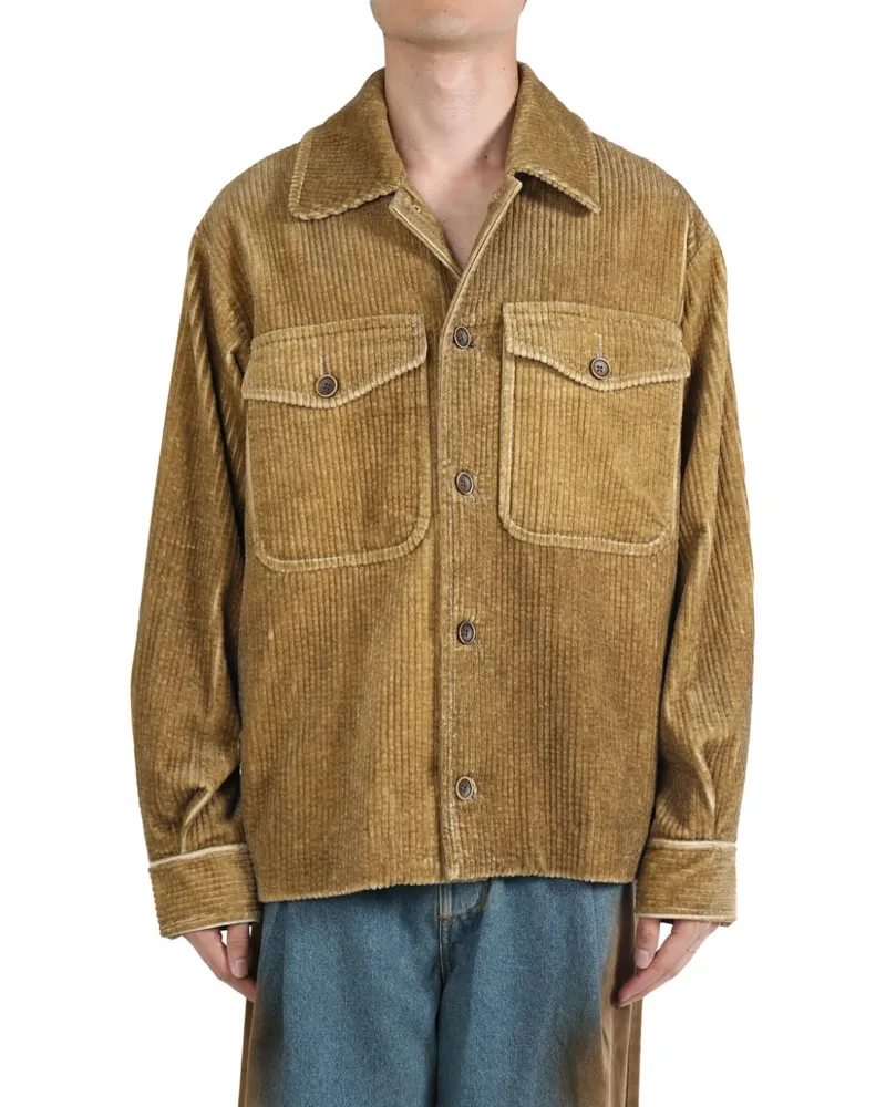 Uma Wang corduroy shirt jacket Nude