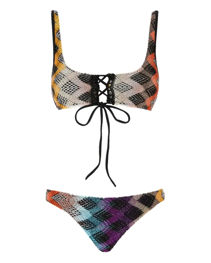 Missoni Bikini mit Zickzackmuster - Schwarz Schwarz