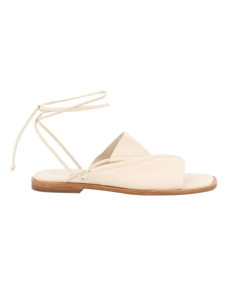 HEREU tie-fastening flat sandals - Nude Nude
