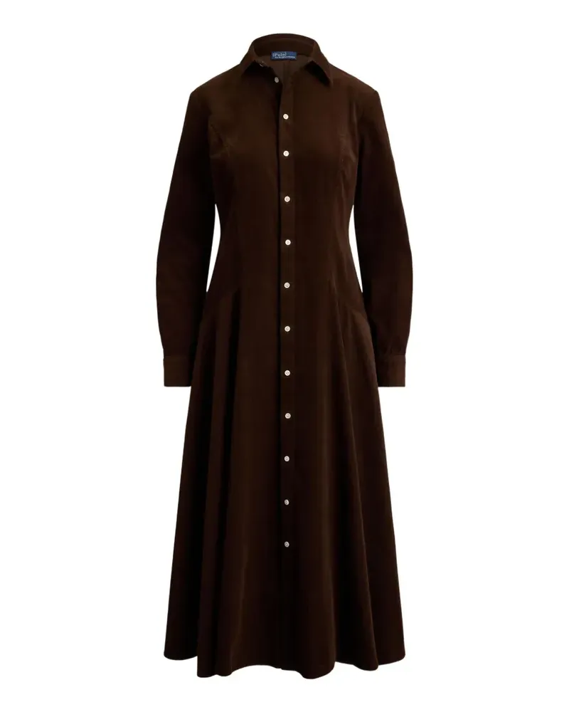Ralph Lauren Tyler Midikleid aus Cord - Braun Braun