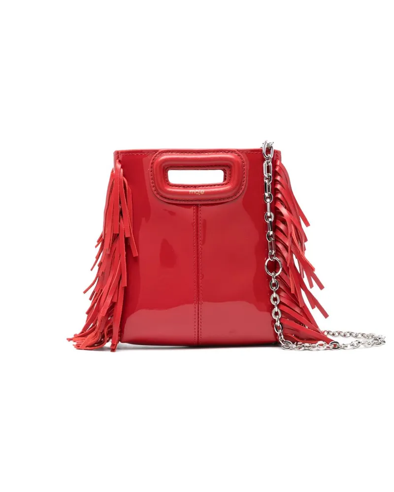 Maje Mini-Tasche mit Fransen - Rot Rot