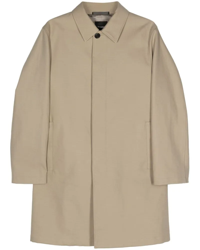 Theory Din Midimantel aus Twill - Nude Nude