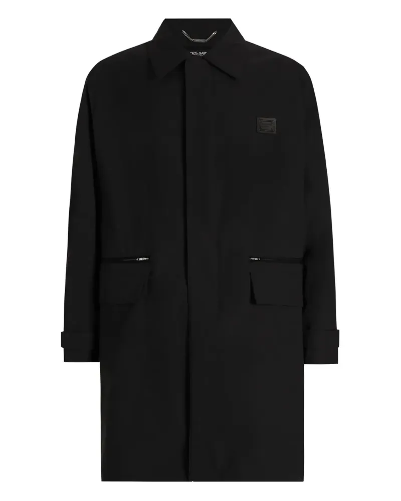 Dolce & Gabbana Einreihiger Trenchcoat - Schwarz Schwarz