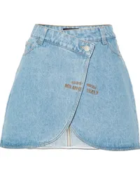 GCDS Mini-Jeansrock mit Logo-Stickerei Blau