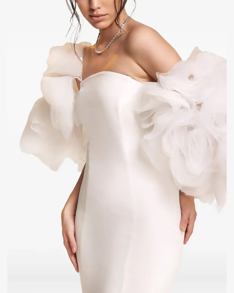 Ana Radu off-shoulder ruffled dress - Weiß Weiß