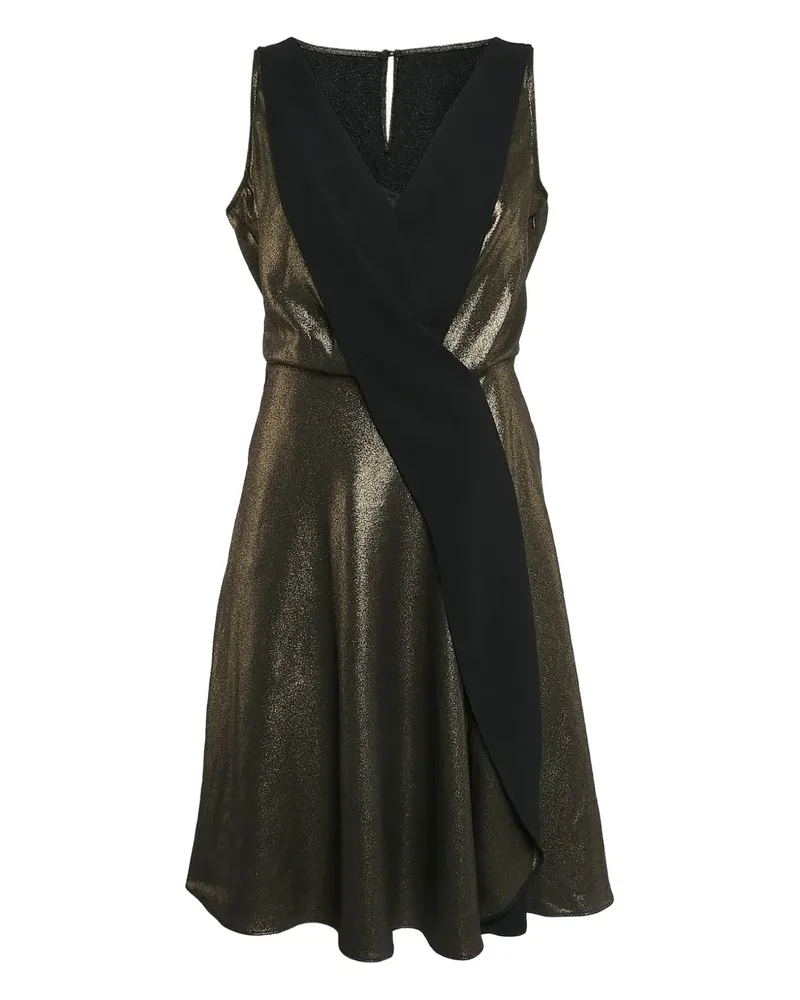 Temperley London Pre-owned Wickelkleid im Metallic-Look - Schwarz Schwarz