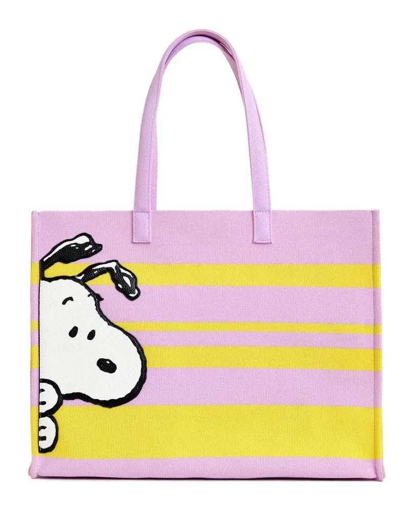 Essentiel Peanuts™ graphic striped tote bag - Rosa Rosa