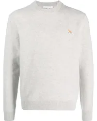 Kitsuné Pullover mit Fuchs-Patch Grau