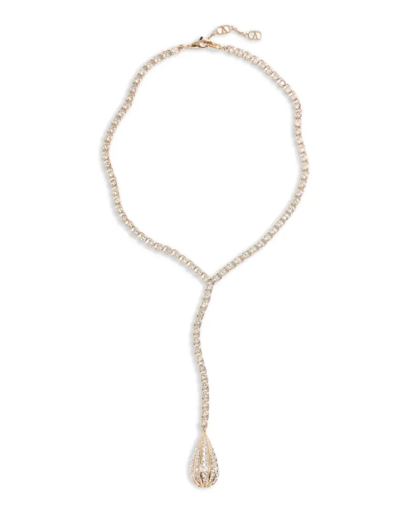 Valentino Garavani Poetiques des Gouttes metal and Swarovski® crystal necklace - Gold Gold