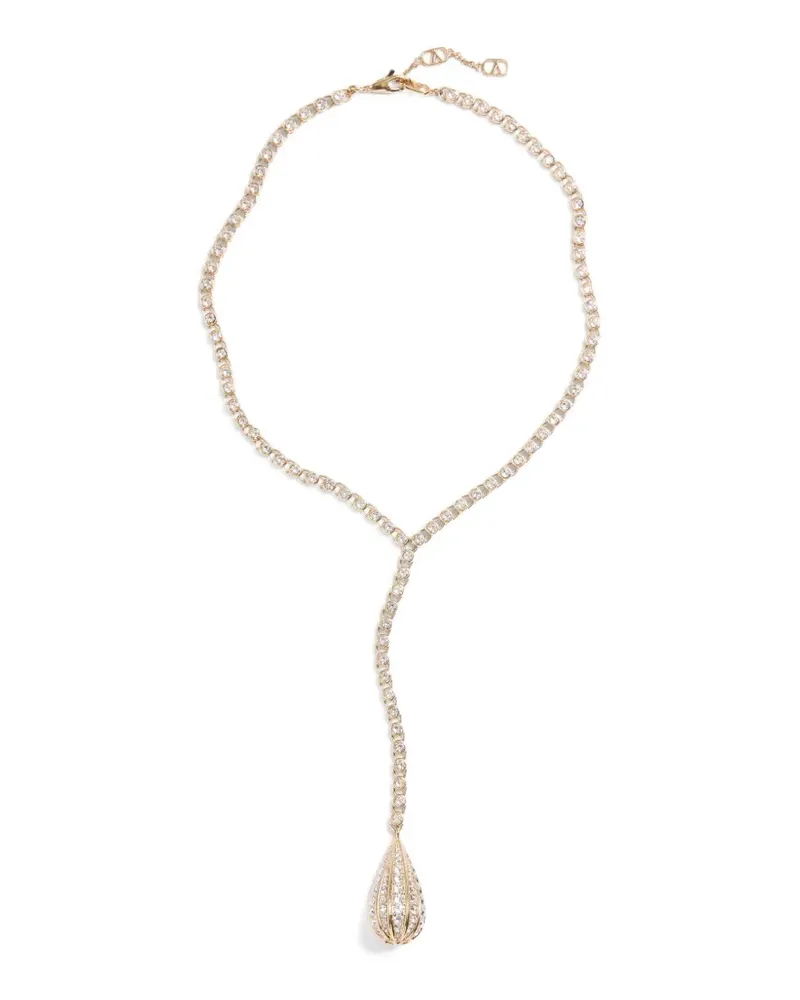 Valentino Garavani Poetiques des Gouttes metal and Swarovski® crystal necklace - Gold Gold