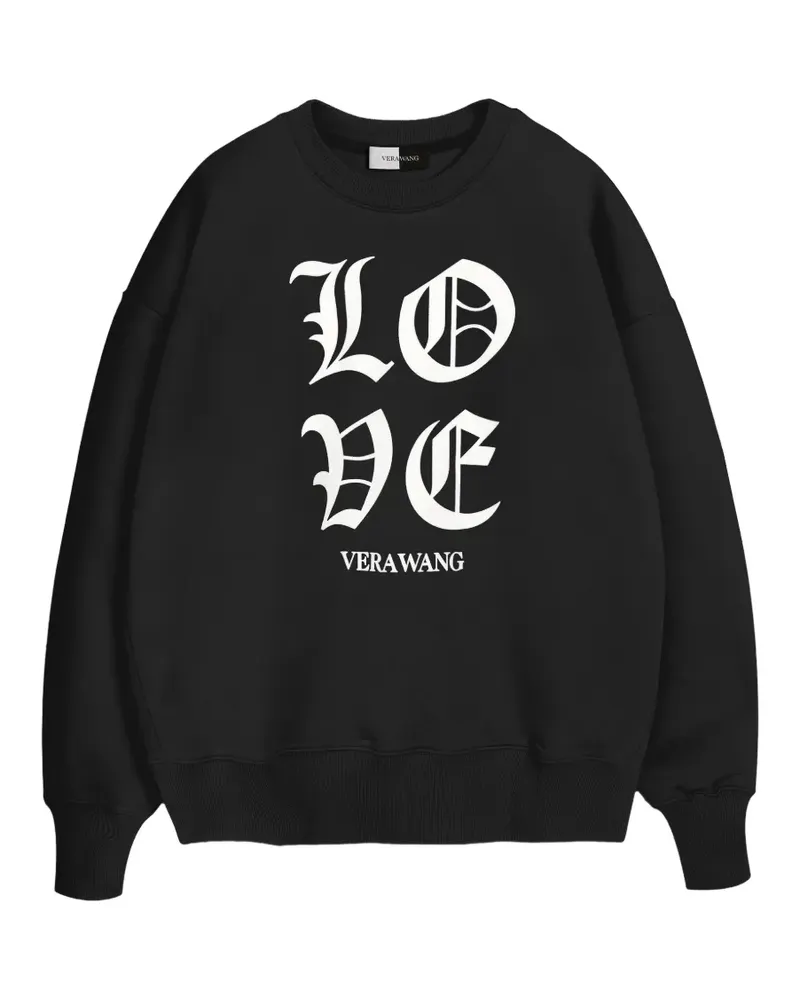 Vera Wang Love crew-neck oversized cotton sweatshirt - Schwarz Schwarz