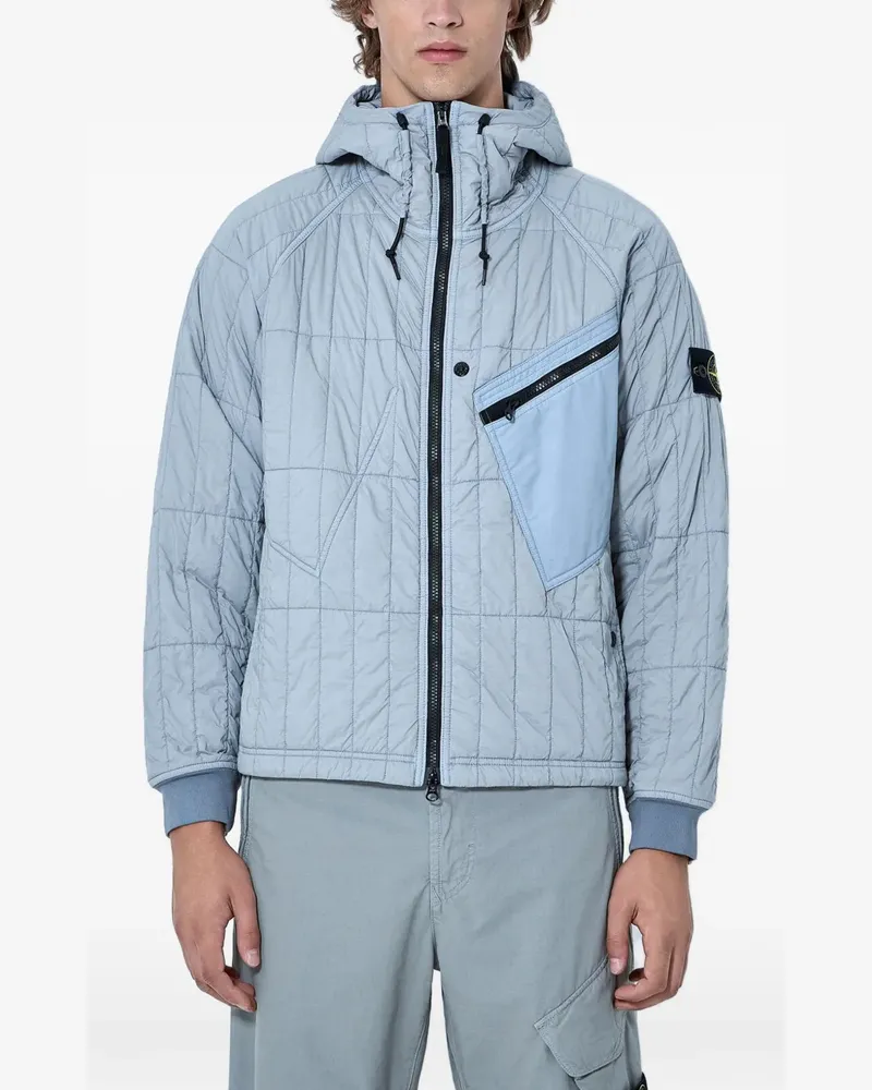 Stone Island 4100015 ultralight nylon quilted-TC jacket - Grau Grau