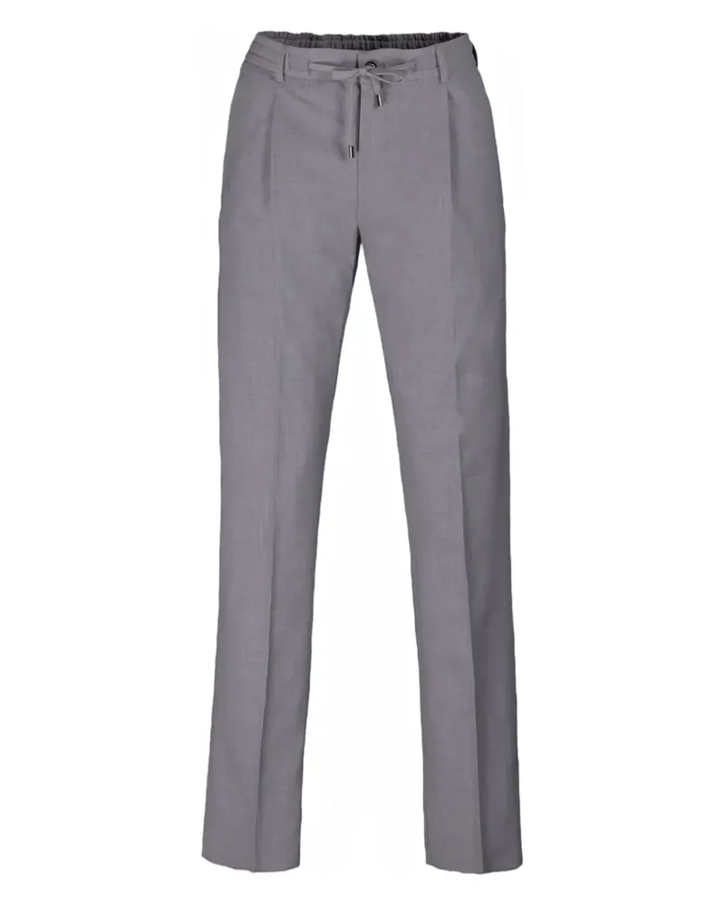 MOORER Hose mit Kordelzug - Grau Grau