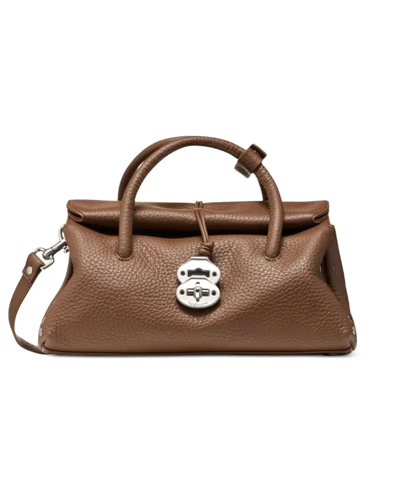 Zanellato Kleine Dotta Tote Bag aus gekörntem Leder - Braun Braun
