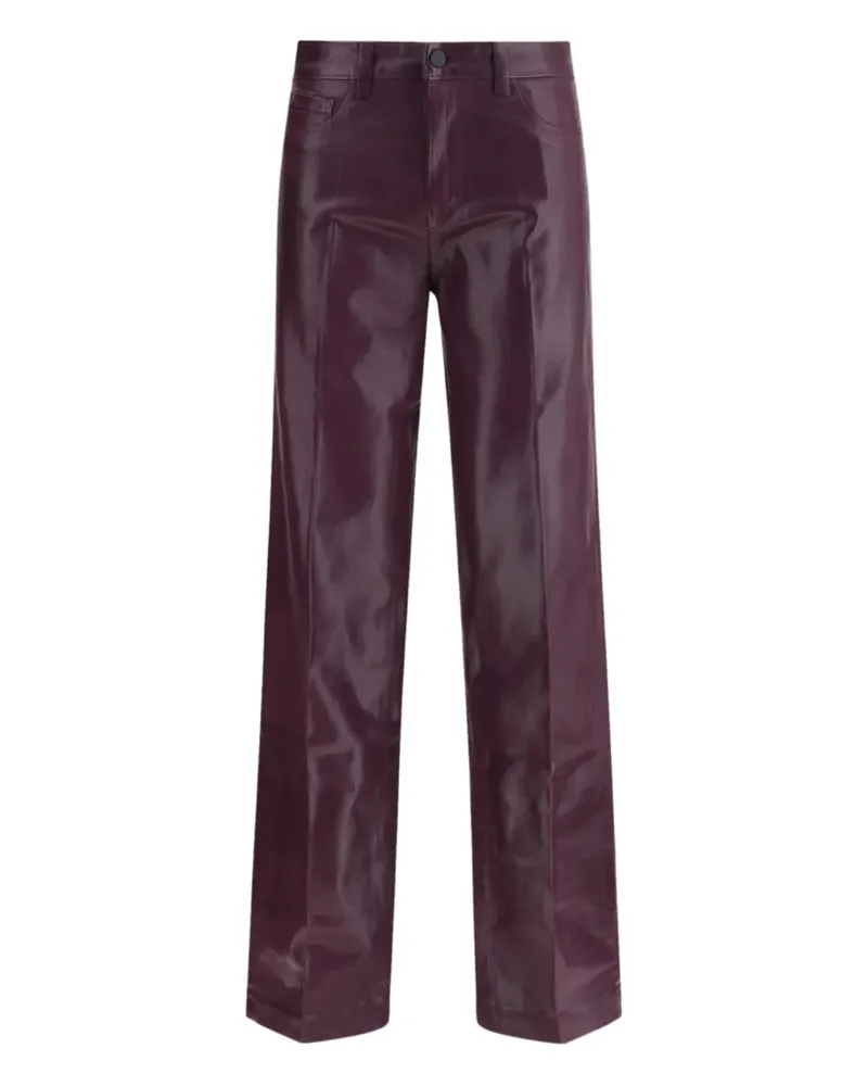 L'Agence Marty coated flared trousers - Violett Violett