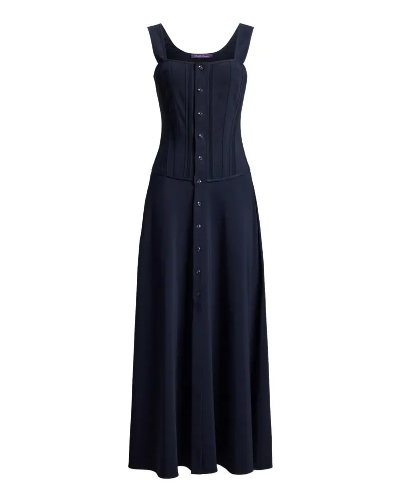 Ralph Lauren Sophee A-Linien-Kleid mit Knöpfen - Blau Blau