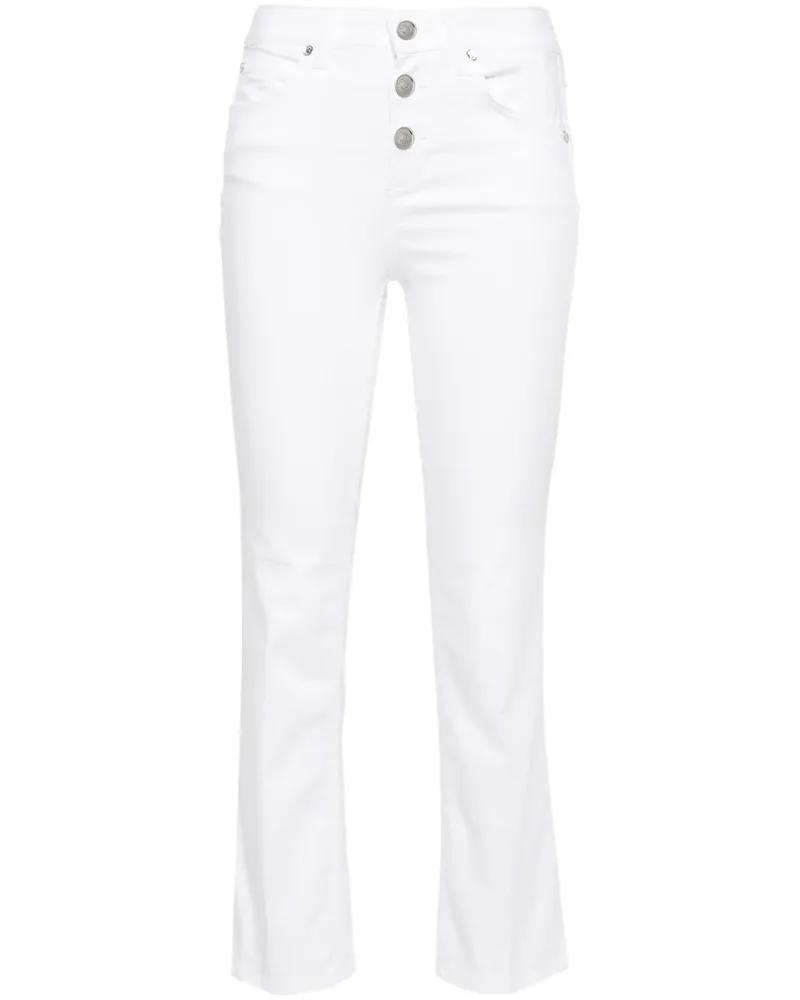 Liu Jo Hoch geschnittene Cropped-Jeans - Weiß Weiß