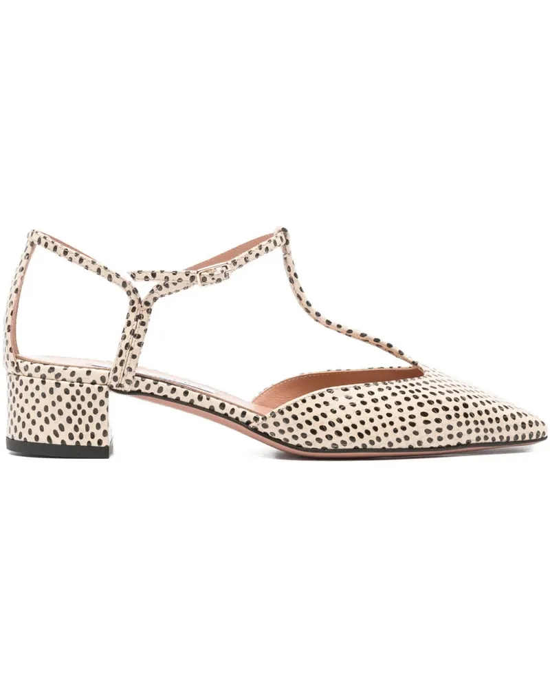 Aquazzura Pumps mit T-Riemen - Nude Nude