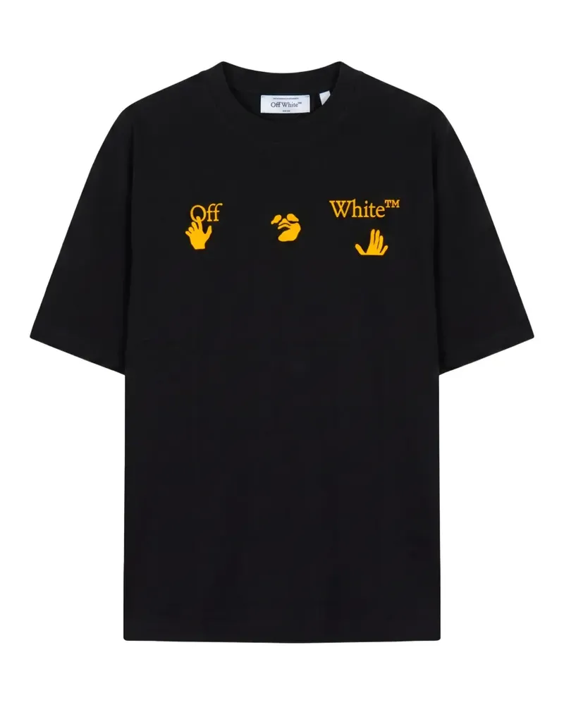 OFF-WHITE T-Shirt mit Logo-Print - Schwarz Schwarz