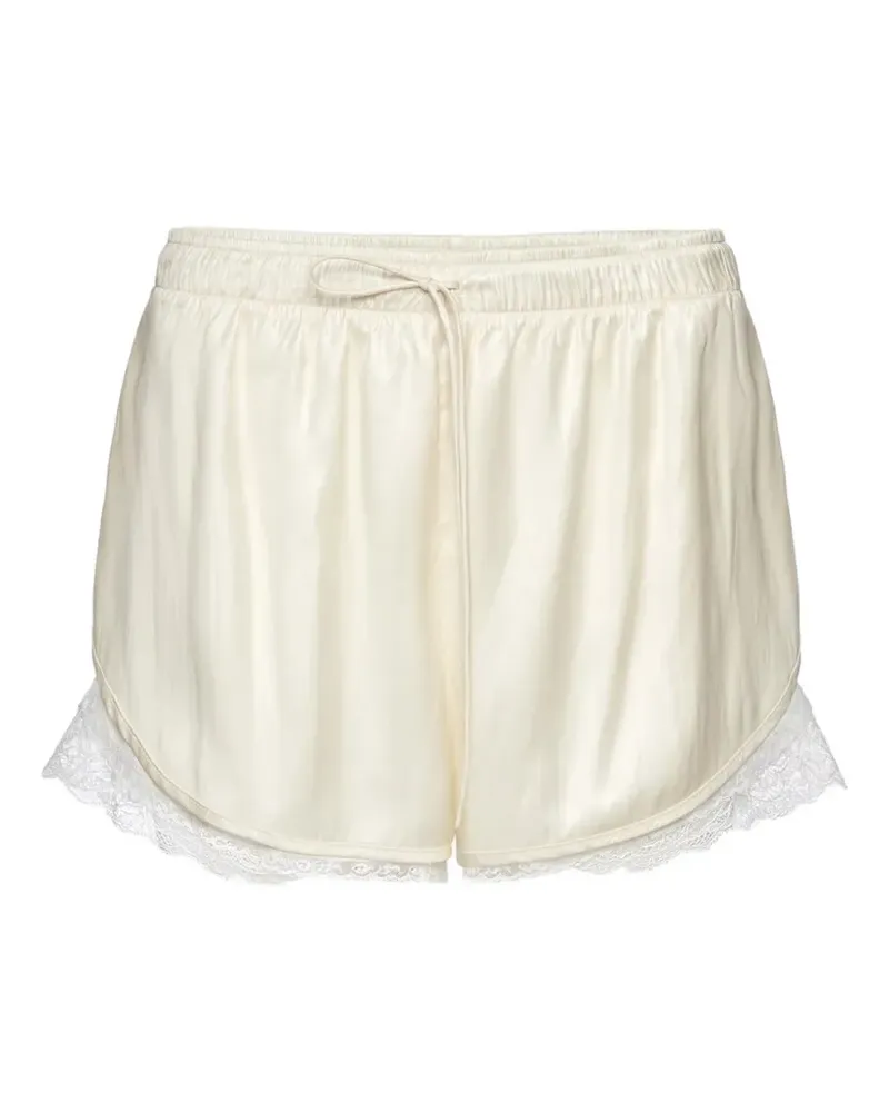 Magda Butrym Shorts mit Spitzenborten - Nude Nude