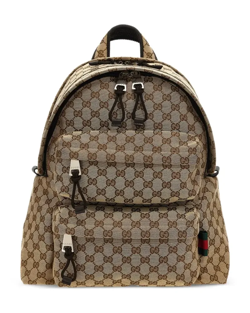 Gucci Mittelgroßer Rucksack mit GG-Monogramm - Nude Nude