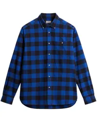 Woolrich Kariertes Flanellhemd Blau